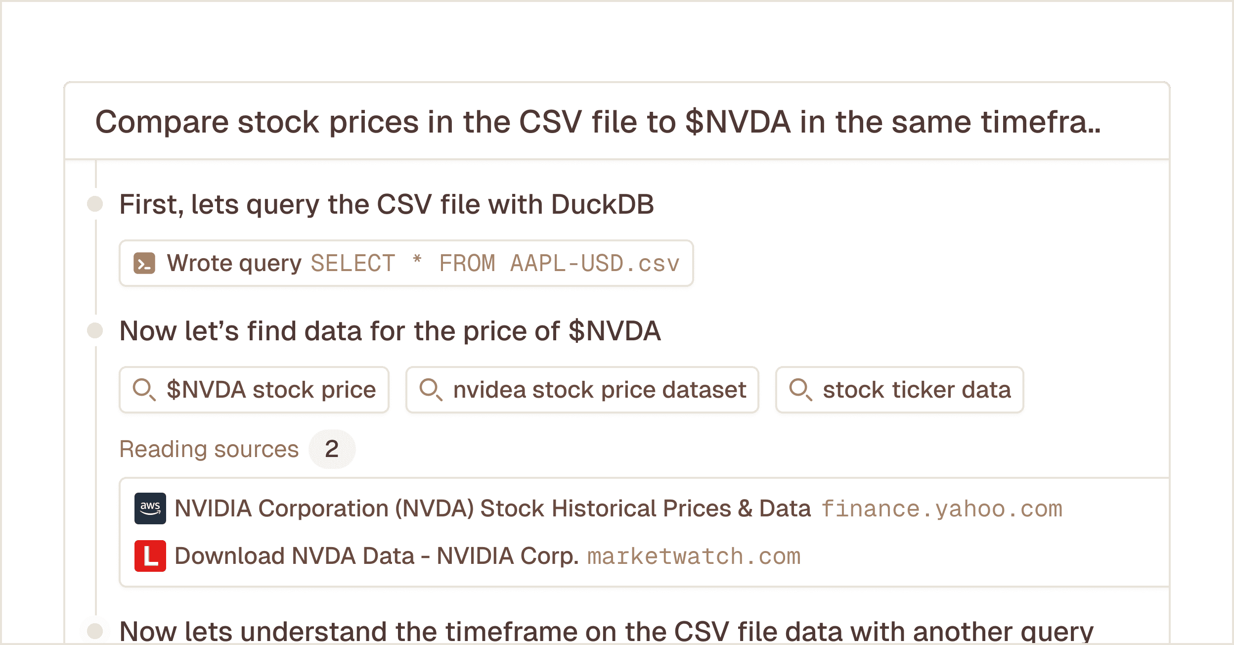 Ask questions instead of writing glue code